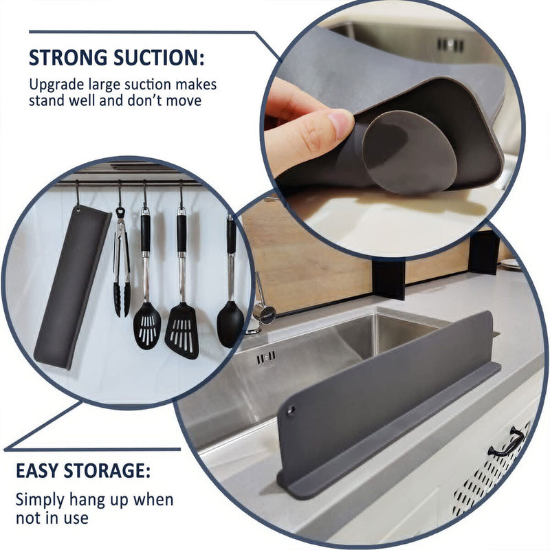 Kitchen Silicone Faucet Absorbent Mat Sink Water Splash & Strong Suction