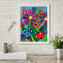 5D DIY Diamond Painting Ladybug Flower Full Drill Art Pictures Rhinestone Gifts