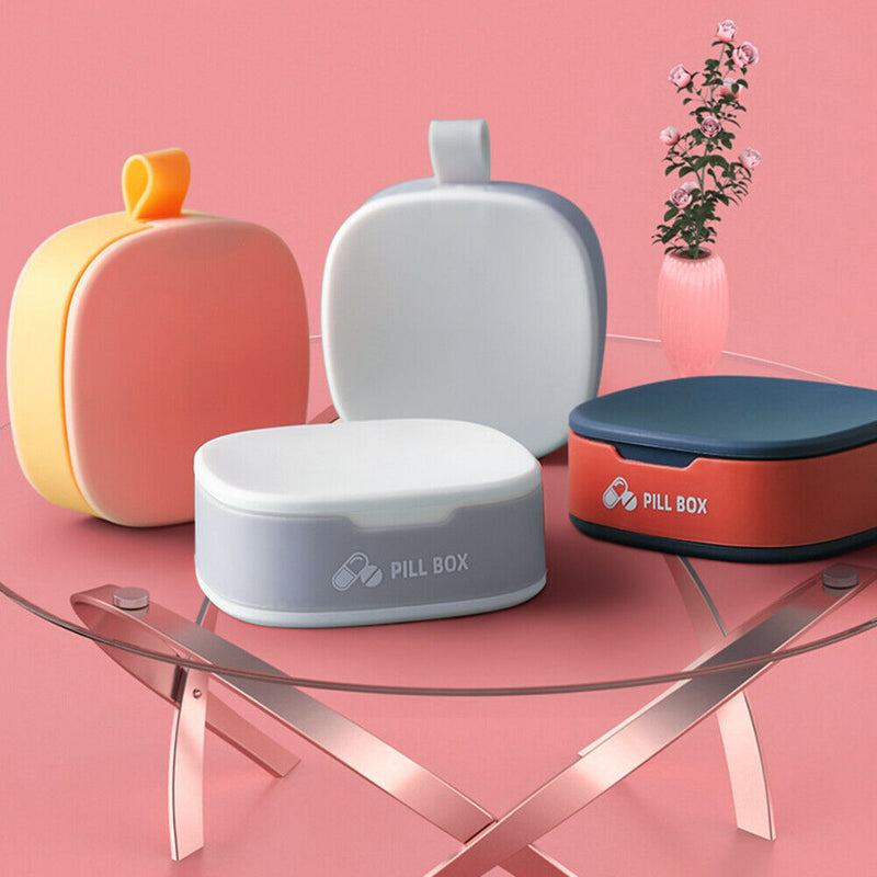 Pills Storage Case 7-Day Pills Grids Box Weekly Medicine Dispenser (Blue)