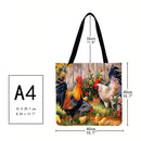 Chick printed Shoulder Shopping Bag Casual Large Tote Handbag (40*40cm)