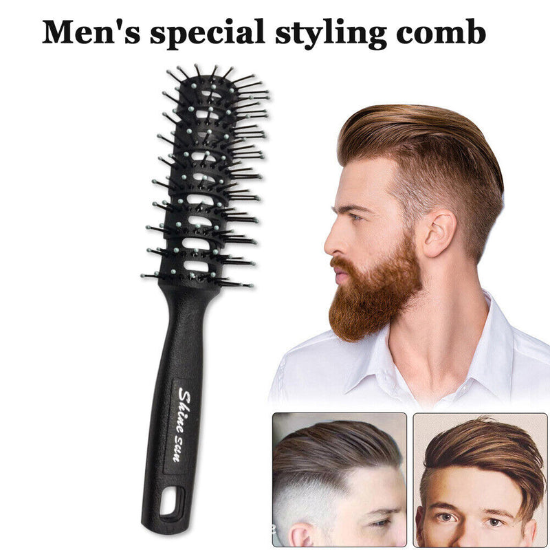 Ribs Comb Hairbrush Hairdressing Massage Hair Brush Salon Barber Styling Tool