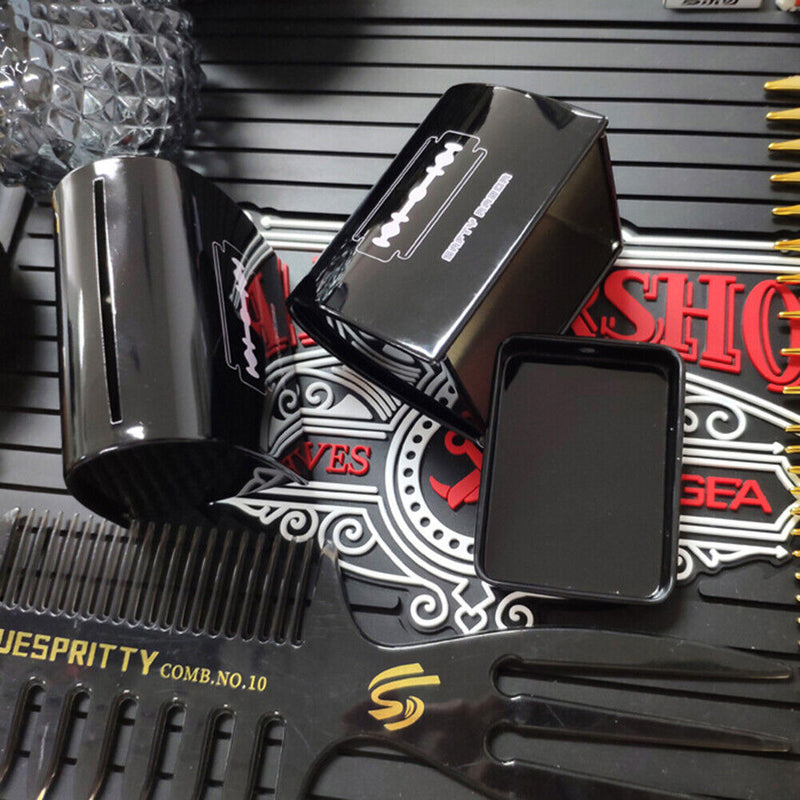 Blade Recycling Box Safety Barber Shop Shaving Razor Blade Storage Tin Case