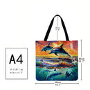 Dolphin Jump Car Shopping Bag, Printed, Casual, Large, 40x40cm