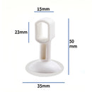 2pcs Doorknob Wall Mute Crash Pad Cushion Door Handle Lock Silencer (White)