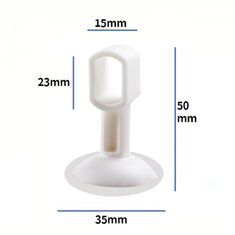 2pcs Doorknob Wall Mute Crash Pad Cushion Door Handle Lock Silencer (White)