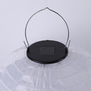 Solar Nylon Lantern Lamp Waterproof Hanging Light Festival Decor (White) Newly