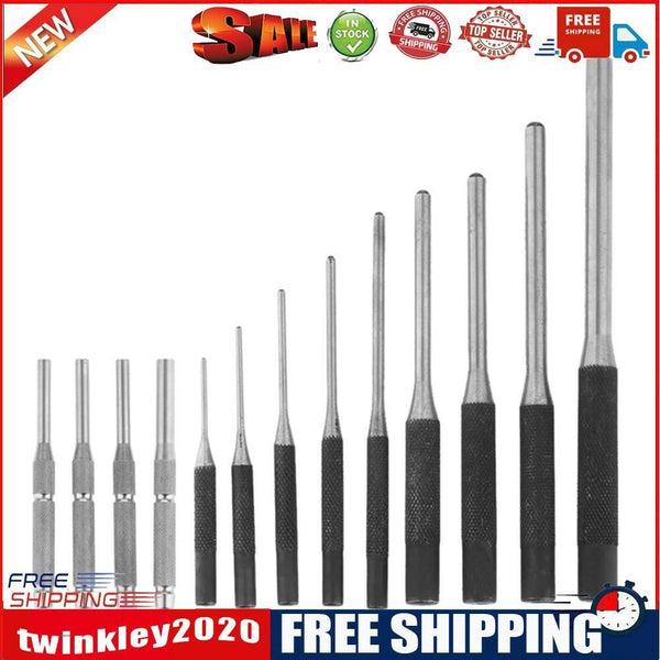 13pcs Round Head Pins Punch Set Hollow End Starter Roll Pin Punch Tools Kit