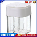 4 Grids Pepper Seasoning Bottle Condiment Cruet Storage Container (White)