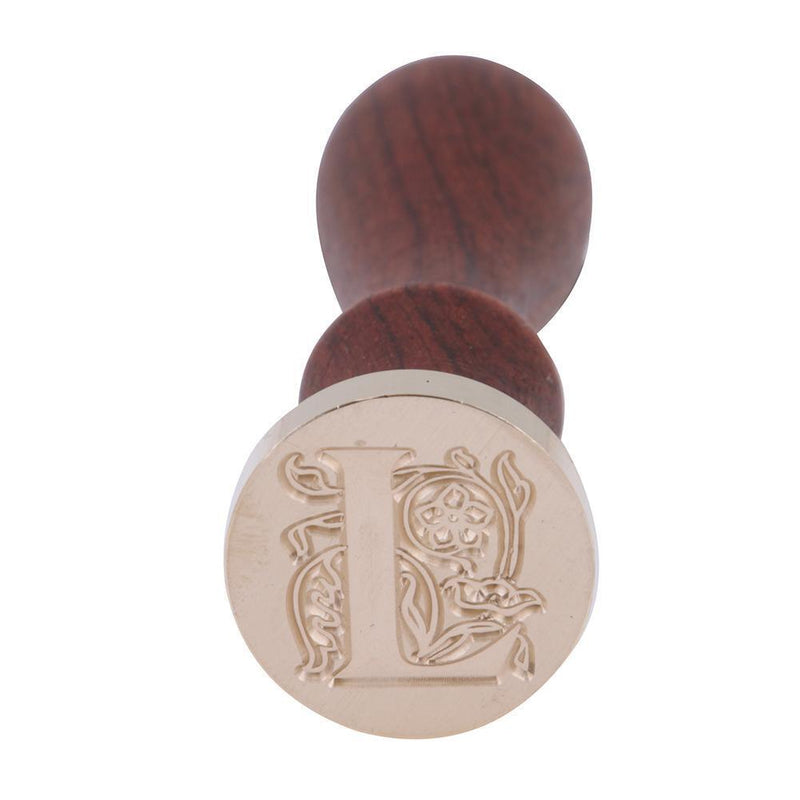 English Alphabets Five-petaled Flower Metal Hot Sealing Wax Clear Stamps(L)