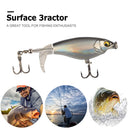 6cm 6g Topwater Triple Hooks Lures Artificial Fishing Bait (Black White) Newly