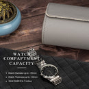 3 Slots Watch Roll Travel Case Portable Leather Watch Display Box (Grey) Newly