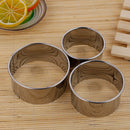 3pcs Stainless Steel Round Dumplings Wrappers Molds Set Cutter Maker Tools