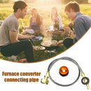 Outdoor Camping Gas Stove Refill Adapter for Long Flat Cylinder Tank (B) Newly