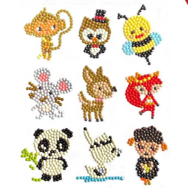 DIY Children Round Diamond Stickers Full Drill Diamond Painting Kits (D05) #F