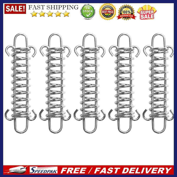 5pcs Stainless Steel Wind Rope Buckle Spring Awning Hook Buckles for Camping