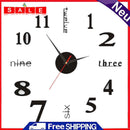 Household DIY Big Wall Clock Modern Living Room Wall Stickers Watch Ornament