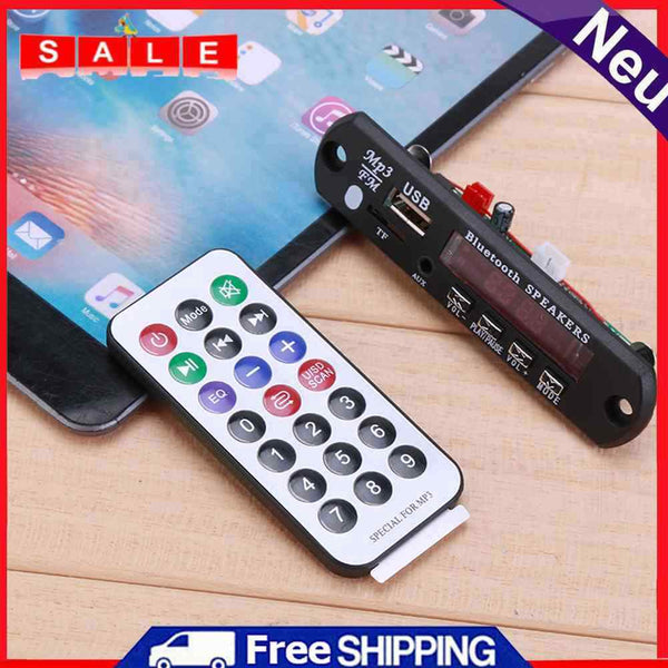 Car FM Radio Module Color Screen MP3 Player with Remote Control for Amplifiers
