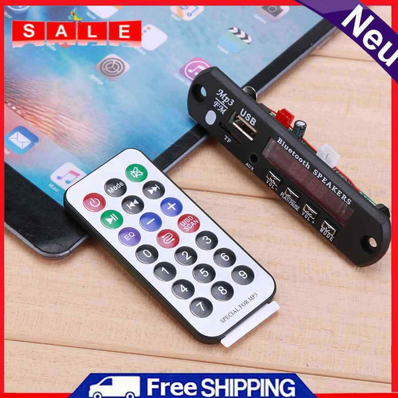 Car FM Radio Module Color Screen MP3 Player with Remote Control for Amplifiers