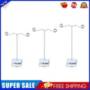 Acrylic Metal Stud Earring Display Rack Stand Jewelry Holder (Clear 3pcs)
