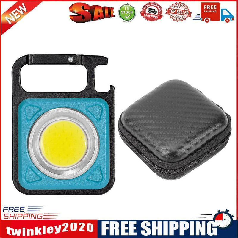 LED Keychain Flashlight 500 Lumen Outdoor Camping Working Light (Blue+Box)