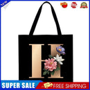 Alphabet flowers Printed Shoulder Shopping Bag Casual Large Tote Handbag H