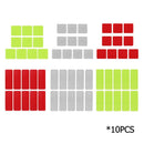 50pcs Car Reflective Stickers Warning Strip Safety Tapes (Rectangle)(Green)
