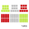 50pcs Car Reflective Stickers Warning Strip Safety Tapes (Rectangle)(Green)