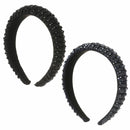 Baroque Women HairHoop Padded Head wrap Rhinestone hairband Headdress Handmade