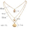 Women Beach Jewelry Cowry Seashell Pendant Multilayer Shell Necklace Bohemian