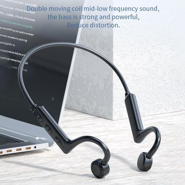 1*Bone Conduction Headphones Bluetooth Wireless Earbuds Outdoor Sport HeadsetNew