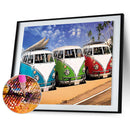 5D DIY Full Drill Diamond Painting Bus Cross Stitch Embroidery (40X30cm)