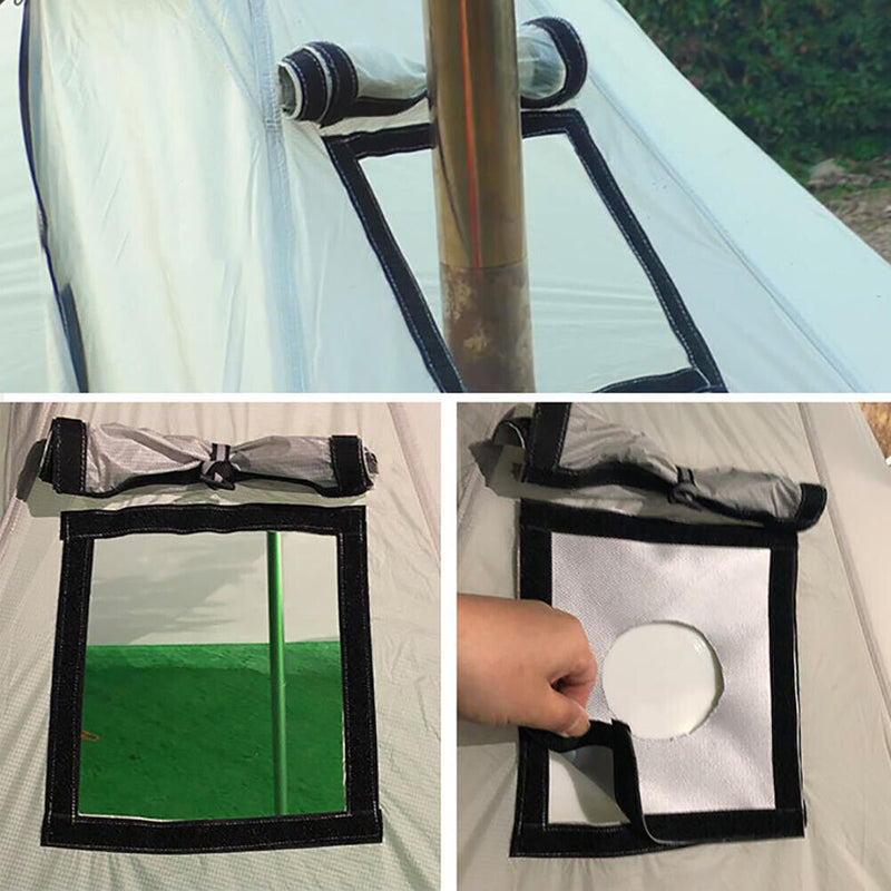 Outdoor Camping Tent Fireproof Cloth Woodstove Chimney Vent Fire Resistant