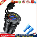 Car Motorcycle Dual USB Charger 4.8A Power Socket with Switch + Terminals Newly