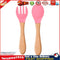 Baby Wooden Silicone Feeding Spoon Toddlers BPA-free Tableware (14) Newly