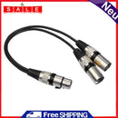 30cm 3Pin XLR Female to Dual 2 Male Y Splitter Mic DJ Cable Adapter Audio Cable