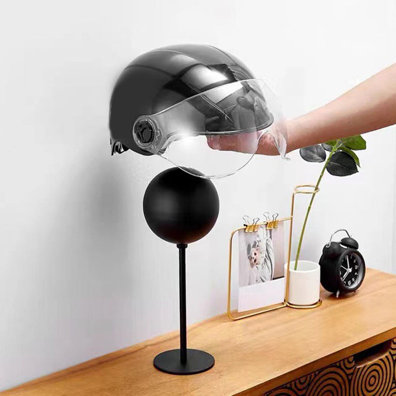 Motorcycle Helmet Rack 180 Degree Rotation Helmet Storage with Hooks (C) Newly