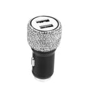 Car 2 in 1 Dual Port Fast USB Charging Car Charger Safety Hammer Diamond Style