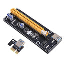 Power Enhanced PCI-E 1x to 16x Extender Adapter Card Mining Card Kit