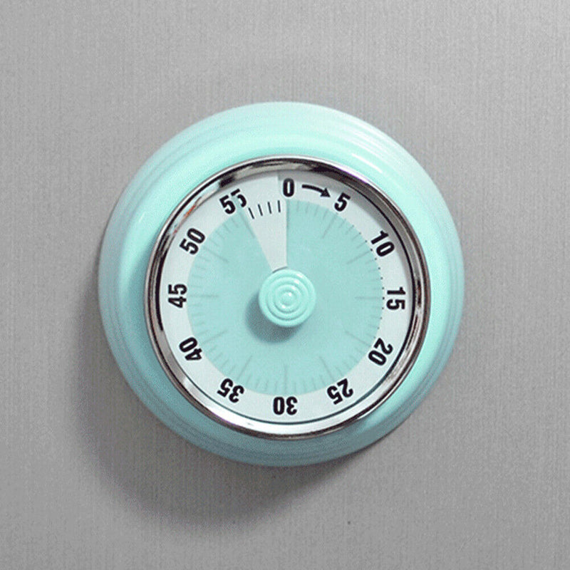 Kitchen Baking Countdown Magnetic Stainless Steel Mechanical Timer (Blue)
