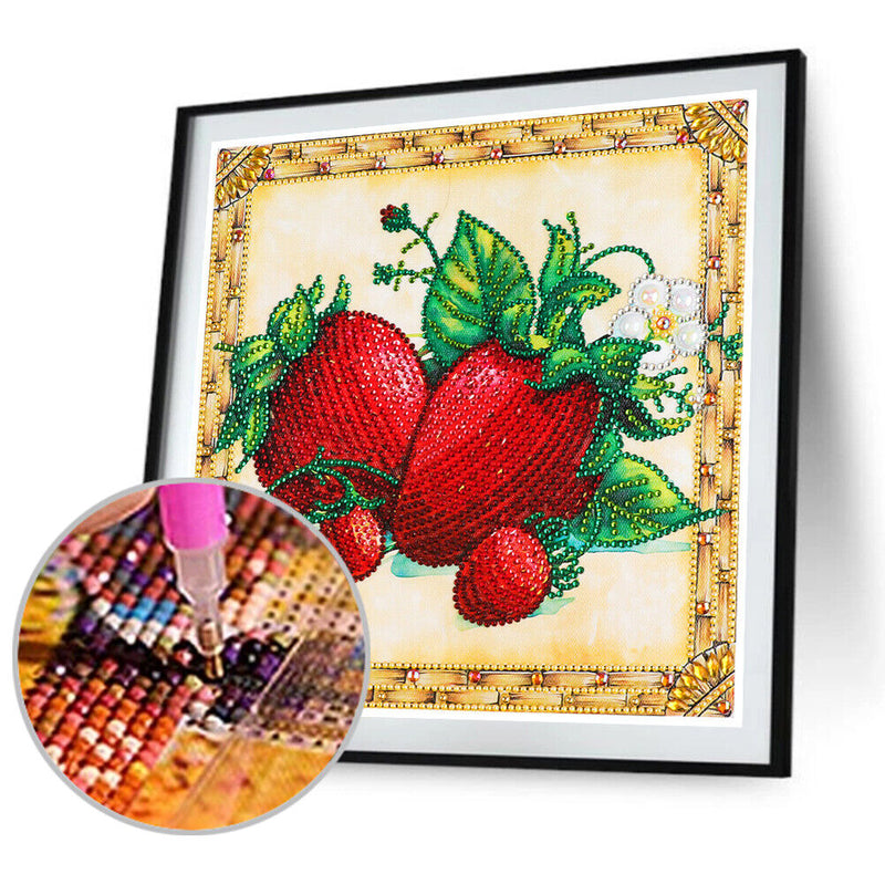 5D Diamond Painting Kit Strawberry Partial Special Shape Drill DIY Picture