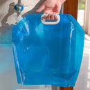 2pcs 5L/10L Portable Outdoor Foldable Water Bag Camping BBQ Carrier (Blue) Newly