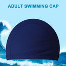 Unisex Elastic Swimming Cap Adults Ear Protection Bathing Hat (Dark Blue) Newly