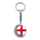 #A National Flag Football Key Chain Wear-Resistant Jewelry Keyrings Gifts for Ki