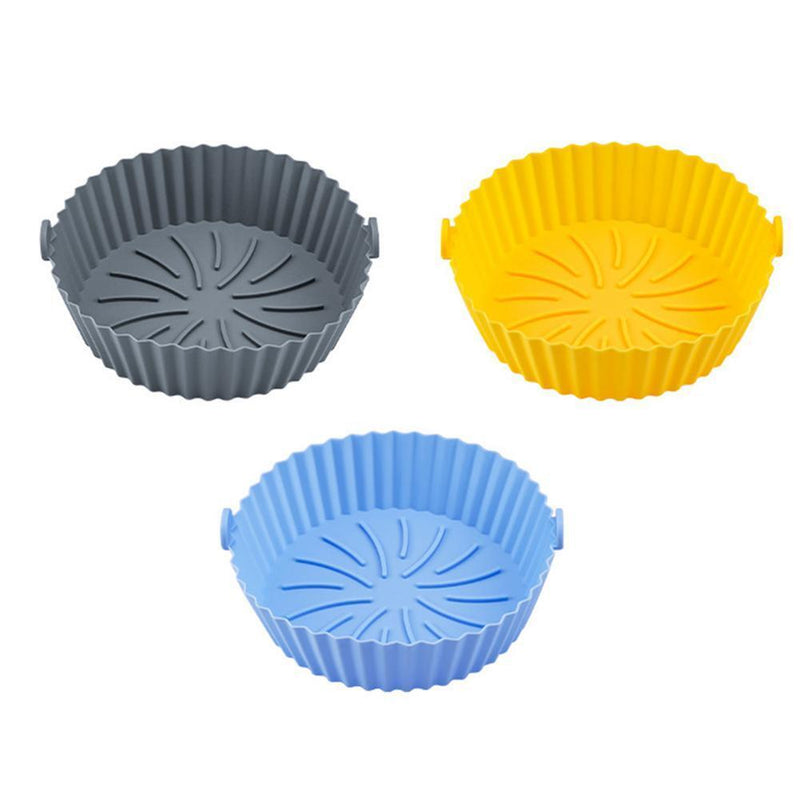 Silicone Air Fryer Tray Safety Reusable for Oven Microwave Cake Mould (Blue