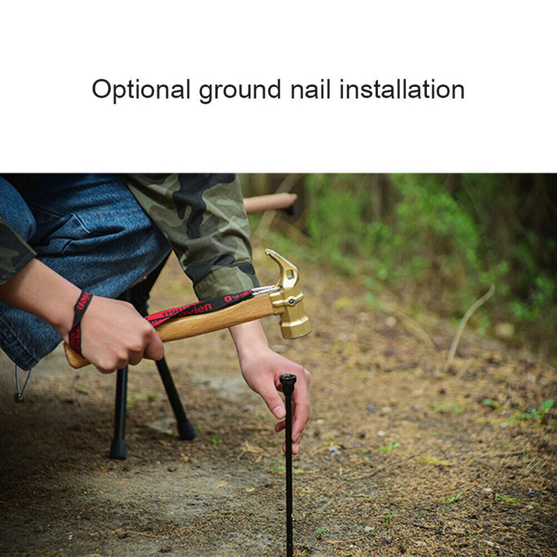 Camping Lamp Pole Ground Desktop Fixing Lantern Holder (Black Single Hook) Newly