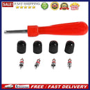 Tire Valve Kit 4 Valve Cores+4 Valve Caps+1 Valve Stem Screwdriver Repair T