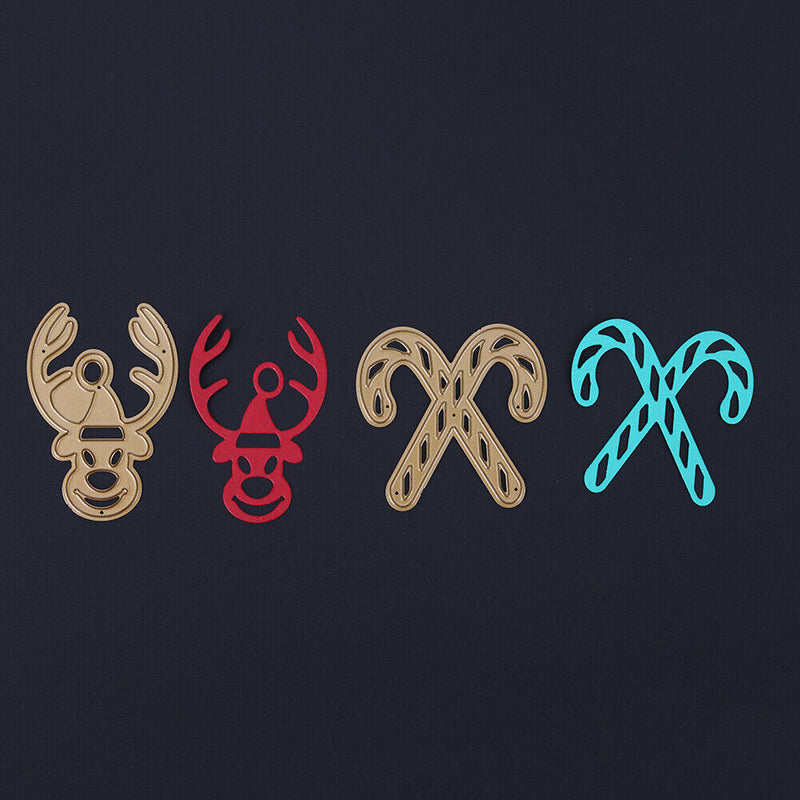 2pcs Elk Head Cutting Dies Stencils Scrapbook Embossing DIY Craft Album -15