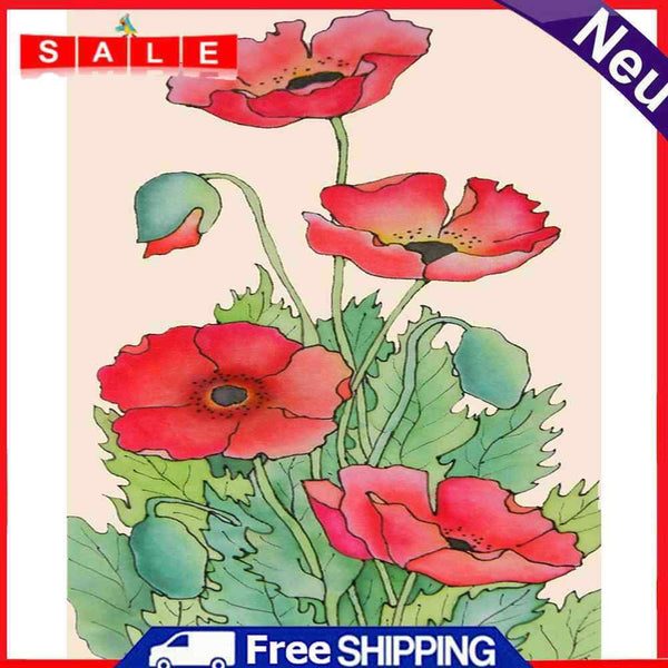 Lotus Acrylic Oil Paint By Numbers Set Canvas Drawing DIY Hand Painted Wall Art