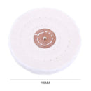 White Cotton Lint Cloth Wood Metal Mirror Polishing Buffing Wheel(100mm) Newly
