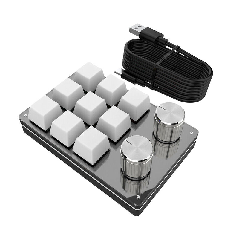 #A 9 Key + 2 Knob Macro Custom Keyboard Knob Programmable Hotswap Mechanical Key
